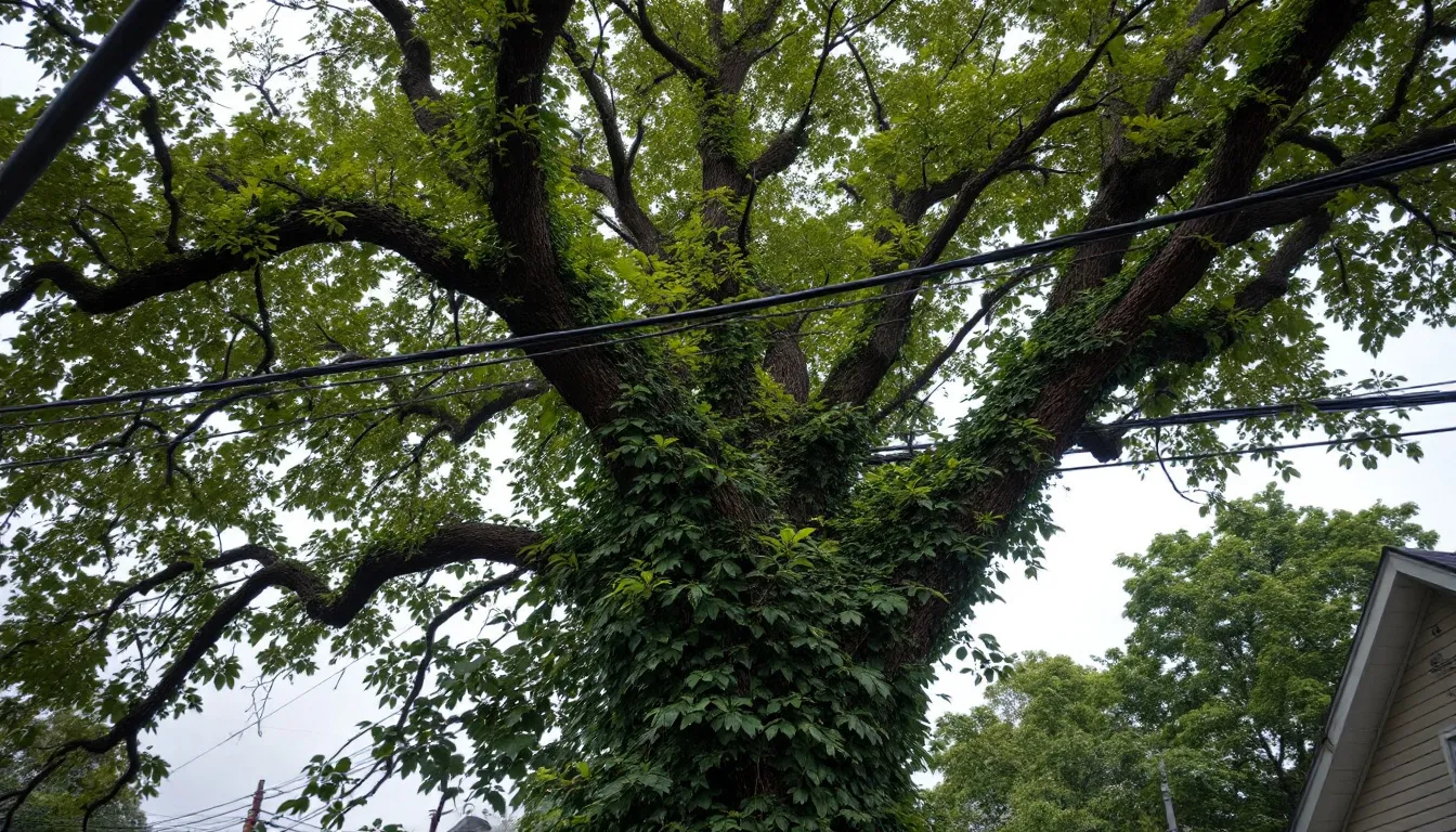 Overgrown Branches Near Power Lines