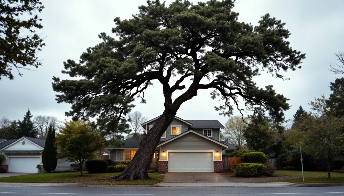 Tree Leaning Toward House